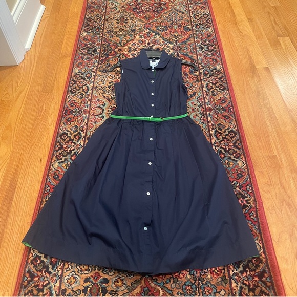 Tommy Hilfiger Navy/Green Sleeveless belted dress - Picture 6 of 12